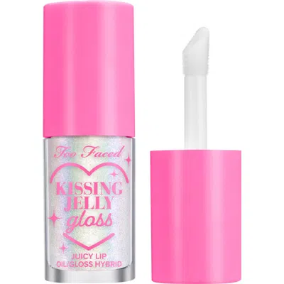 Too Faced Kissing Jelly Lip Oil Gloss In Strawberry Frosting