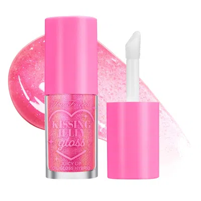 TOO FACED KISSING JELLY NON-STICKY LIP OIL GLOSS BUBBLEGUM 0.15 OZ