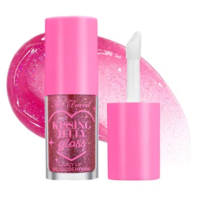 TOO FACED KISSING JELLY NON-STICKY LIP OIL GLOSS GRAPE SODA 0.15 OZ