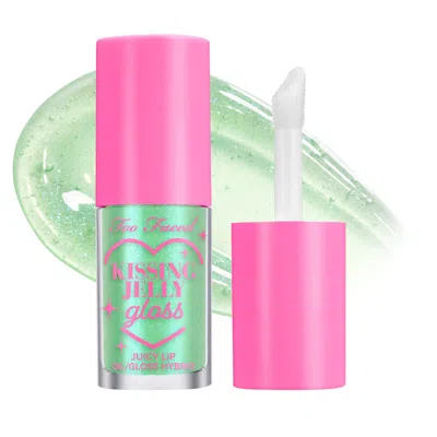 Too Faced Kissing Jelly Non-sticky Lip Oil Gloss Green Apple 0.15 Oz/4.5 ml