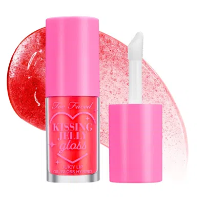 TOO FACED KISSING JELLY NON-STICKY LIP OIL GLOSS SOUR WATERMELON 0.15 OZ