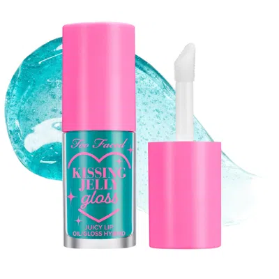 TOO FACED KISSING JELLY NON-STICKY LIP OIL GLOSS SWEET COTTON CANDY 0.15 OZ
