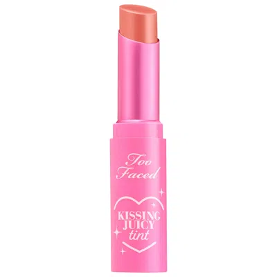 Too Faced Kissing Juicy Tint Lip Balm Peach Rings 0.10 Oz/3.0 G In Orange