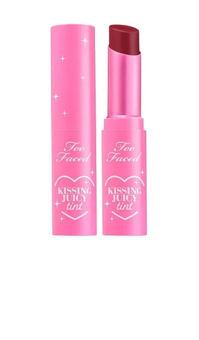 Too Faced Kissing Juicy Tint Lip Balm Raspberry 0.1 Oz/3 ml In Transparent