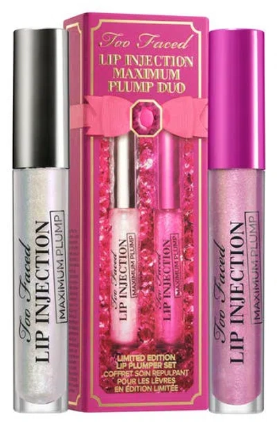 Too Faced Lip Injection Maximum Plump Lip Gloss Duo $66 Value In Multi