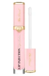 Too Faced Lip Injection Power Plumping Hydrating Liquid Lip Balm Clear Pink 0.24 oz/ 7 ml In Clear
