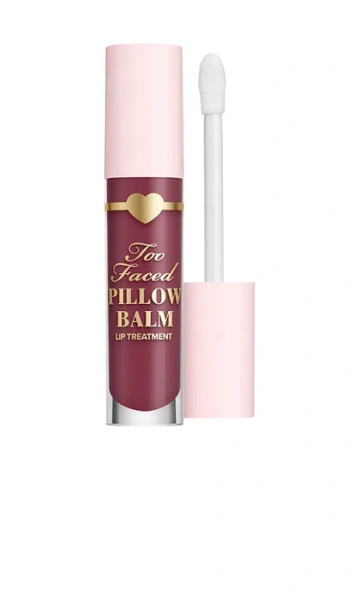 Too Faced Pillow Balm Hydrating Lip Treatment Lip Balm Berry Jam Kiss 0.2 oz / 5.9 ml In Transparent