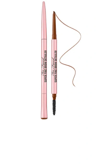 Too Faced Super Fine Brow Detailer Eyebrow Pencil In 赤褐色