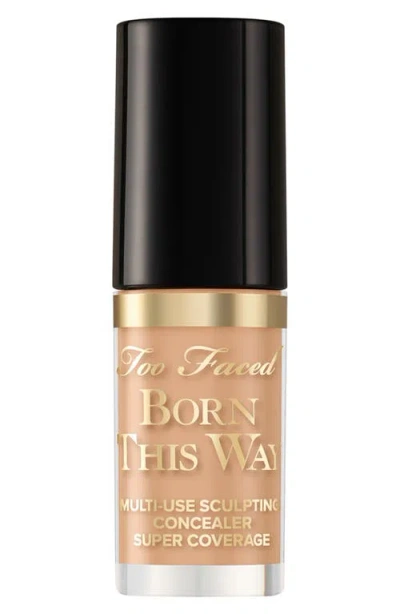Too Faced Mini Born This Way Super Coverage Multi-use Concealer Light Beige 0.06 oz / 1.77 ml
