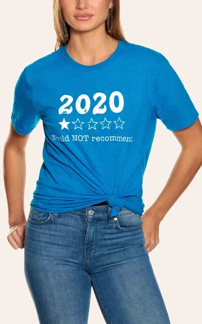 Too Floozy Women's Turquoise 2020 Would Not Recommend Short Sleeve T-shirt In Blue
