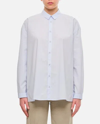 Too Good Square Cut Over Fit Shirt In Sky Blue