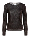 Too Nude Woman Sweater Black Size S Viscose, Polyamide, Polyester