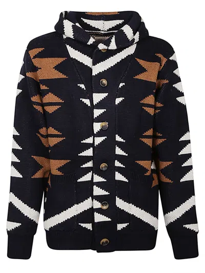 TOOCO TOOCO ETHNIC PRINT CARDIGAN