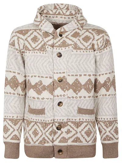 TOOCO TOOCO ETHNIC PRINT CARDIGAN