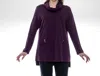 Toofan Cowl Neck Tunic In Eggplant In Beige