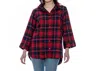 Toofan Highland Plaid Top In Red In Multi