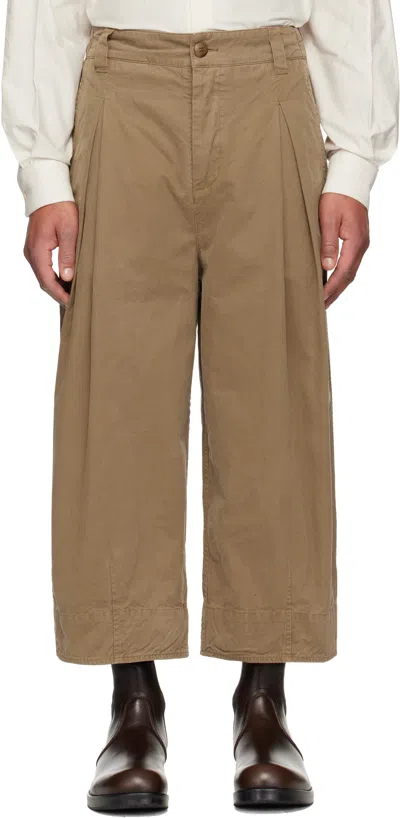 Toogood Beige 'the Etcher' Trousers In Brown