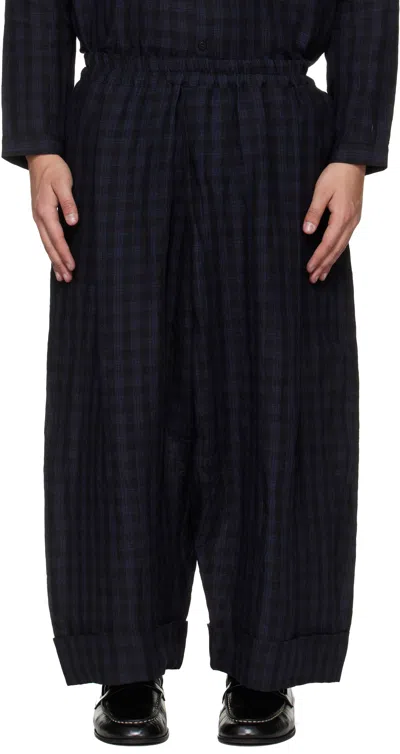 Toogood Black & Blue 'the Baker' Trousers
