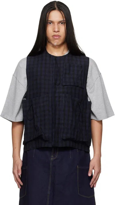 Toogood Black & Blue 'the Roper' Vest