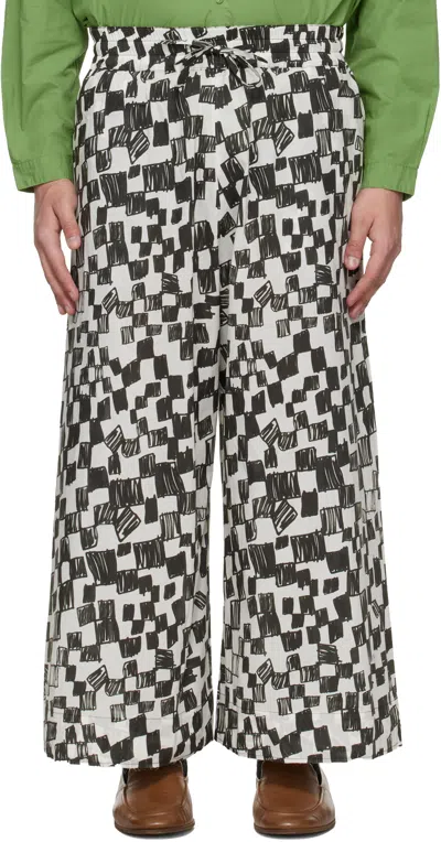 Toogood Black & White 'the Boxer' Trousers