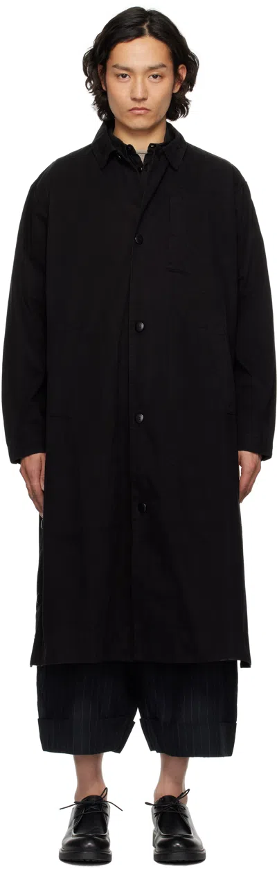 Toogood Black 'the Messenger' Coat In Flint