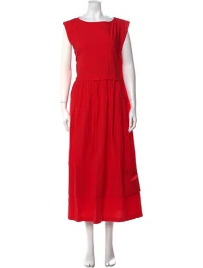Pre-owned Toogood Crew Neck Long Dress W/ Tags In Red