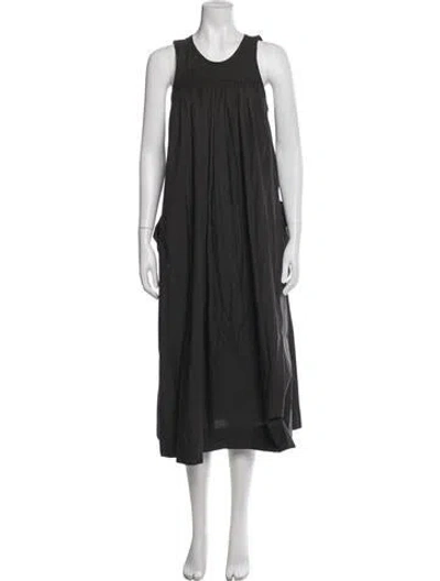 Pre-owned Toogood Crew Neck Midi Length Dress In Blue
