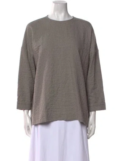Pre-owned Toogood Crew Neck Three-quarter Sleeve Blouse W/ Tags In Gray