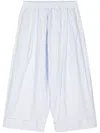 Toogood Cropped Cotton Trousers In Blue