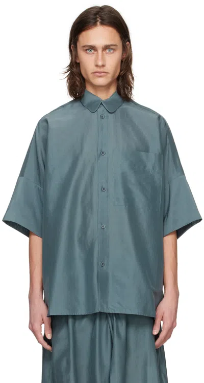 Toogood The Tinker Cotton-silk Shirt In Lead