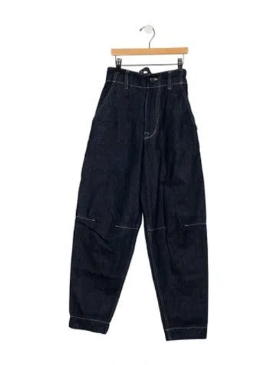 Pre-owned Toogood High-rise Wide Leg Jeans In Blue
