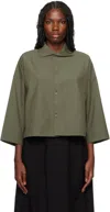 Toogood Khaki 'the Camper' Shirt In Cotton Silk Khaki
