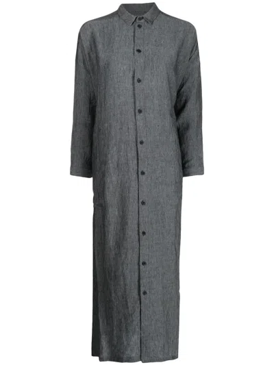 Toogood Draughtsman Linen-cambric Shirt Dress In Grey