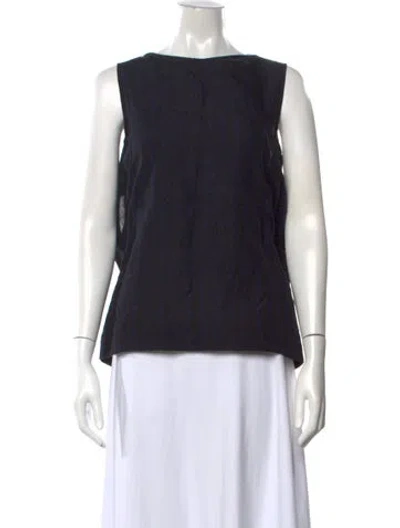 Pre-owned Toogood Linen Striped Top W/ Tags In Black