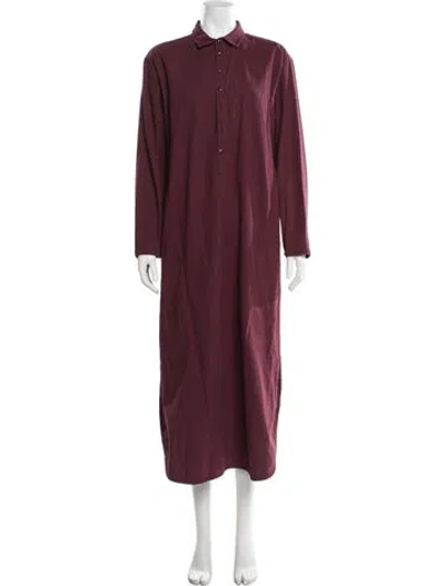 Pre-owned Toogood Long Dress In Burgundy