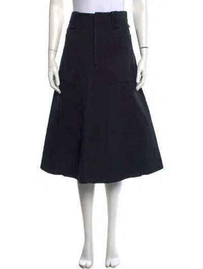 Pre-owned Toogood Midi Length Skirt In Black