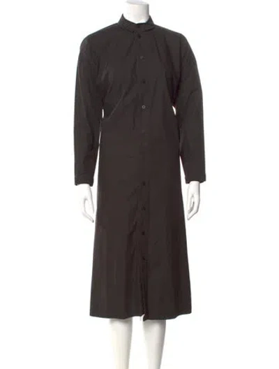 Pre-owned Toogood Mock Neck Midi Length Dress In Black