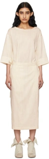Toogood Off-white 'the Sieve Maker' Maxi Dress In Fading Stripe Raw