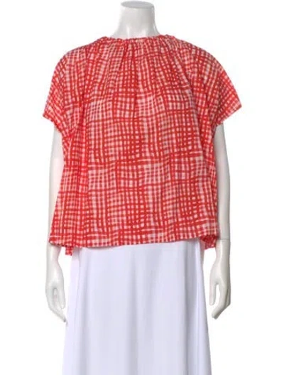 Pre-owned Toogood Plaid Print Crew Neck Top In Multi