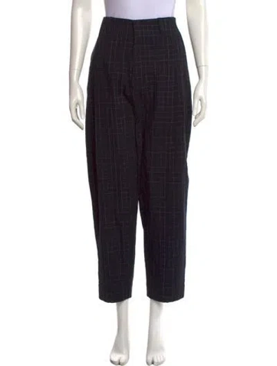 Pre-owned Toogood Plaid Print Straight Leg Pants W/ Tags In Blue