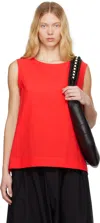 Toogood Red 'the Basketmaker' Tank Top In Fine Ripstop Jam