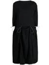 Toogood Roper Crinkled-effect Drawstring Midi Dress In Black