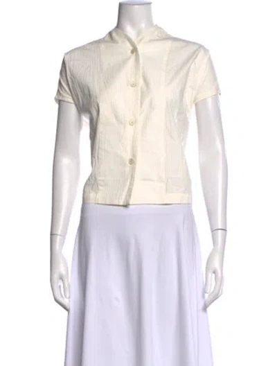 Pre-owned Toogood Short Sleeve Button-up Top In Neutrals