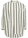 Toogood Striped Cotton Shirt In Neutrals
