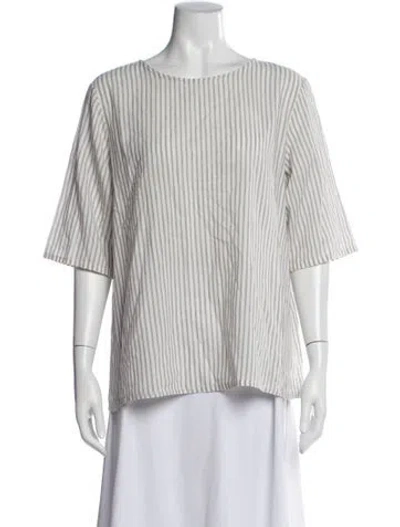 Pre-owned Toogood Striped Crew Neck Top In Neutral