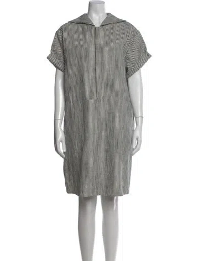 Pre-owned Toogood Striped Knee-length Dress In Blue