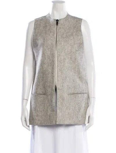 Pre-owned Toogood The Antique Dealer Wool Vest In Gray