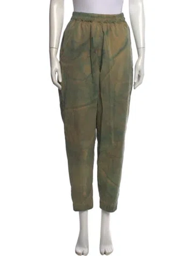 Pre-owned Toogood Tie-dye Print Wide Leg Pants In Green