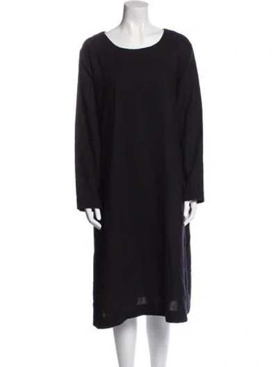 Pre-owned Toogood Virgin Wool Midi Length Dress In Black