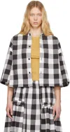 Toogood White & Brown 'the Camper' Shirt In Tablecloth Gingham C